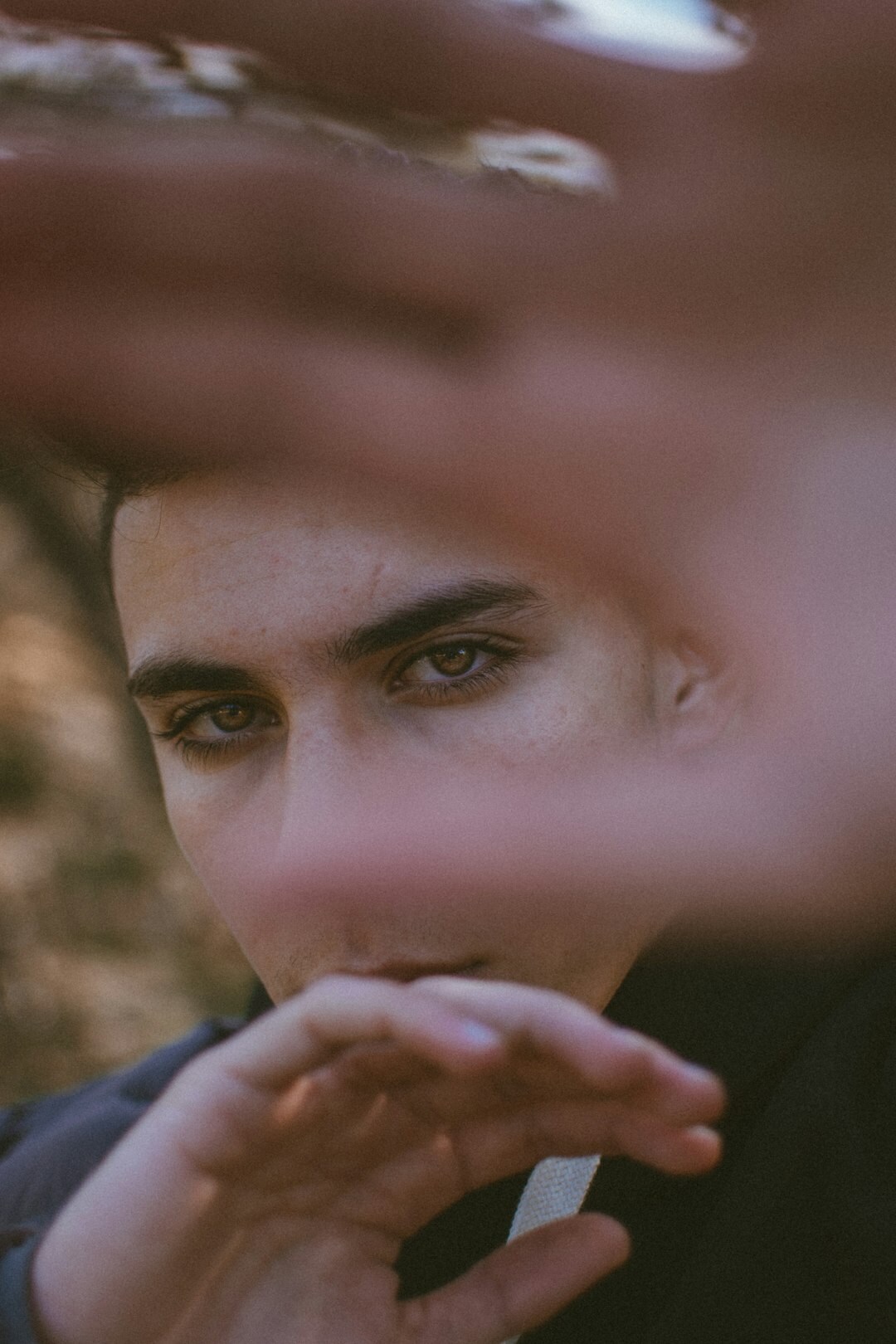 person hiding secret